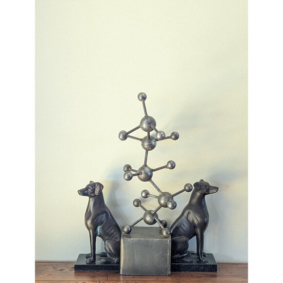 1960s Atomic Welded Metal Art Molecule Sculpture, Vintage science themed office - Picture 9 of 9